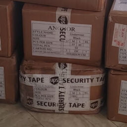 Boxes of Anchor Underwear boxer briefs
