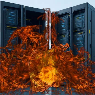 Servers on fire