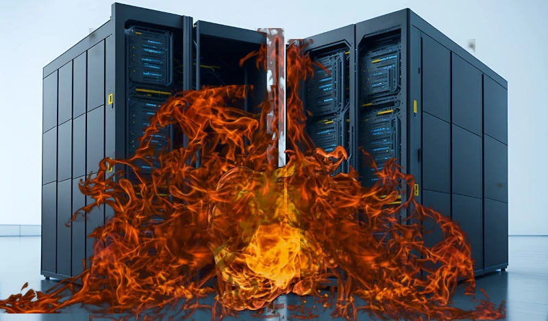 Servers on fire