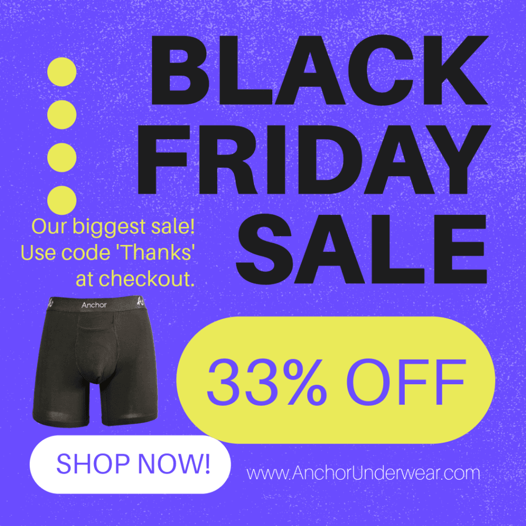 Black Friday Sale showcasing Anchor Underwear Boxer Briefs