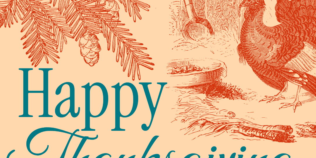 Happy Thanksgiving - Image with a turkey and corn